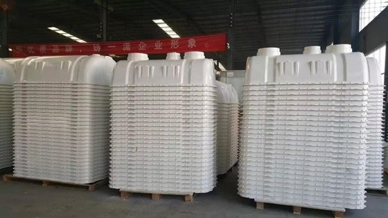 Productivité 50000 L/H Réservoir septique en FRP en plastique souterrain pour le traitement des eaux usées