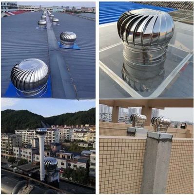 Ventilateur à économie d'énergie à turbine éolienne verticale naturelle montée sur le toit pour hôtels et entrepôts