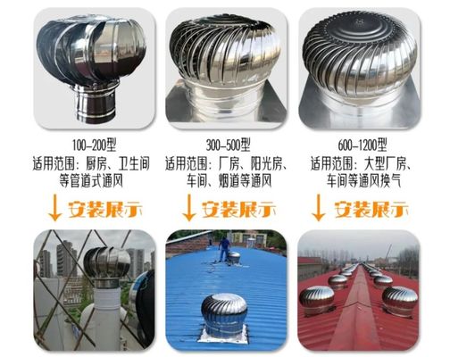 Ventilateur à turbine de toit en acier inoxydable 304 Ventilateur à boule de toit pour ventilation