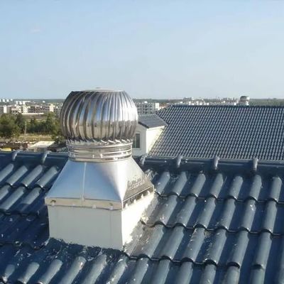 Ventilateur de toiture à propulsion autonome en argent en acier inoxydable FRP en plastique