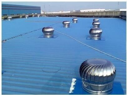 Ventilateur de débit de turbine à propulsion éolienne en FRP/GRP jaune industriel de 6 pouces pour ventilation de toits